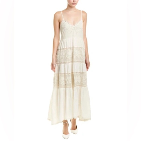 Love Sam Dresses & Skirts - Love Sam Aurora Maxi Dress In Ivory Beaded Embroidery Boho NWT Size Small $355